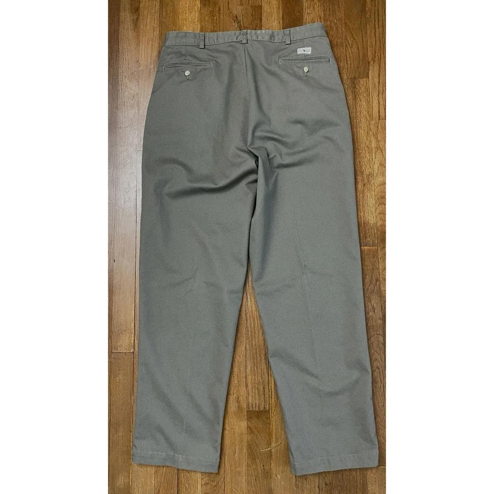 Polo Ralph Lauren Double Pleated Chino Pants 34x31.5 Olive Green High Rise